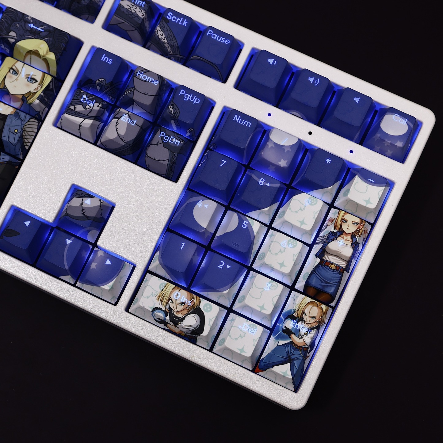 人造人18號透光RGB108鍵標準配列衛星軸鍵帽-ZUIHANG SHOP