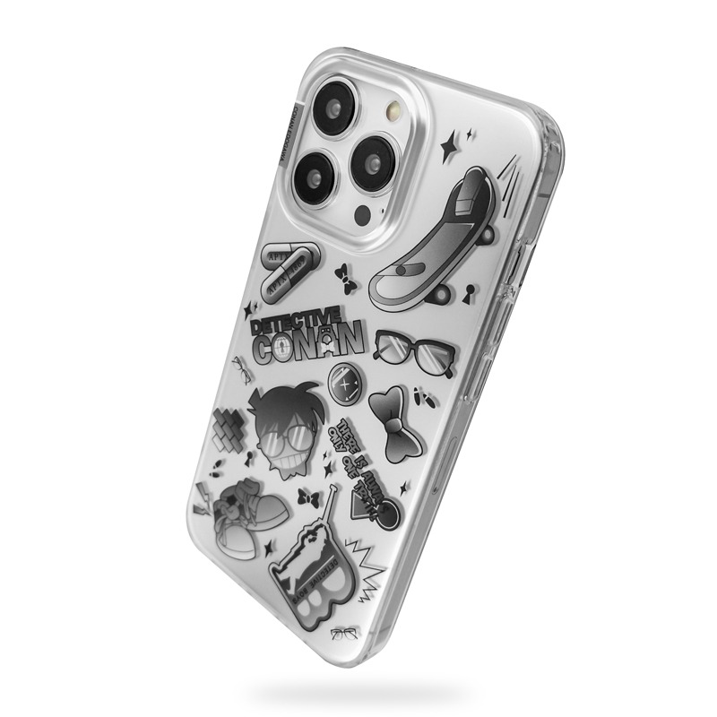 名偵探柯南「電鍍」IMD雙層印花 軟邊硬背 磨砂手機殼-ZUIHANG SHOP