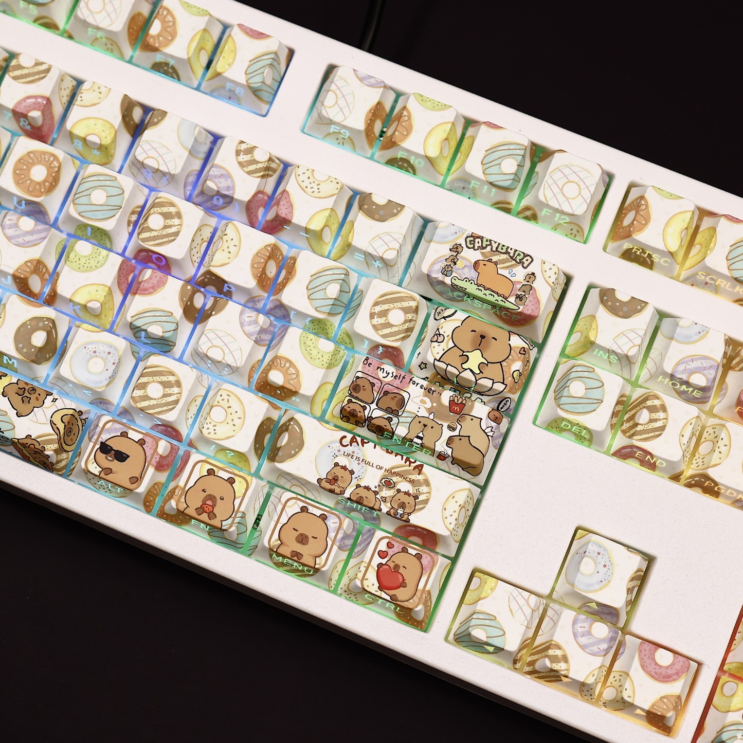 卡皮巴拉透光RGB108鍵標準配列衛星軸鍵帽-ZUIHANG SHOP