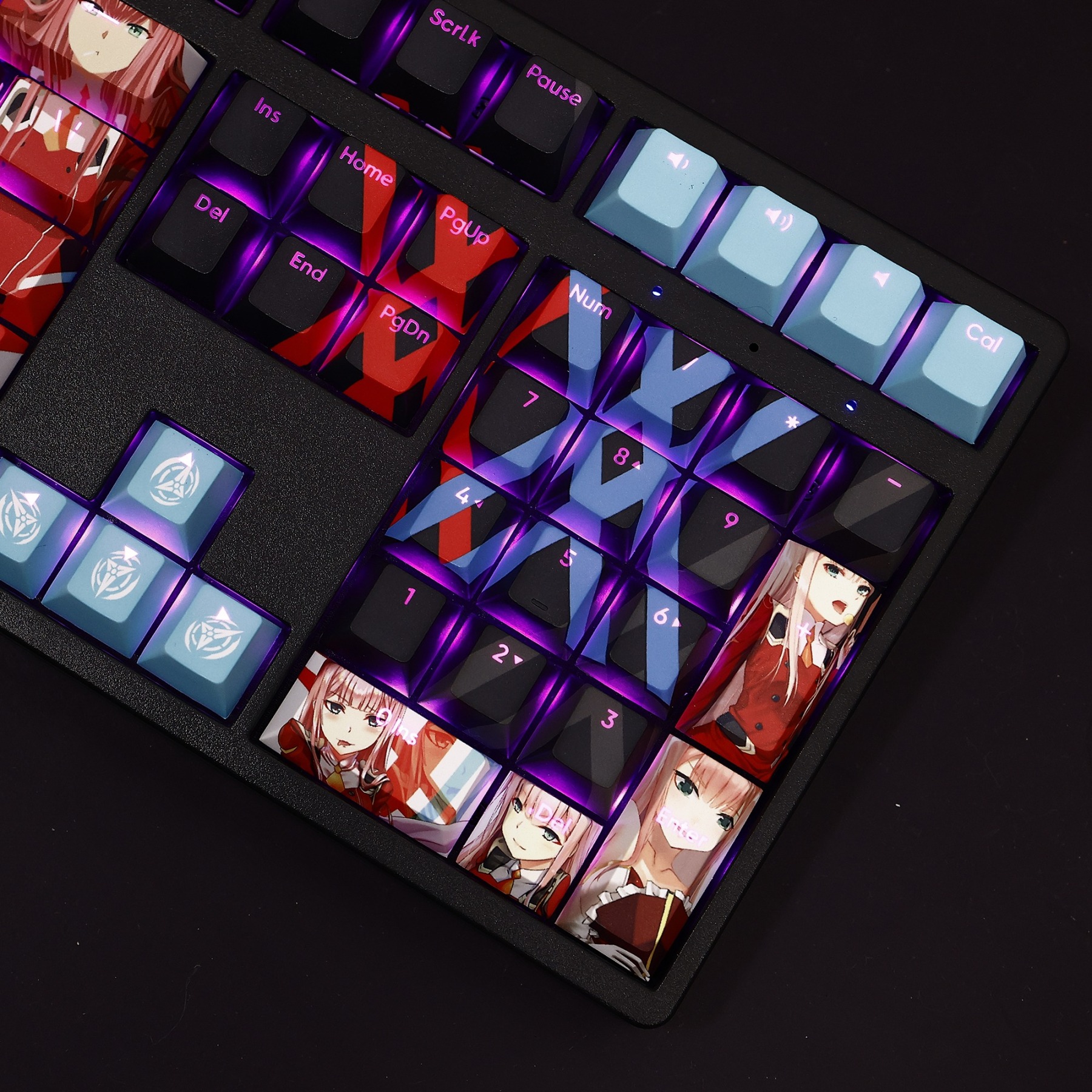 DARLING in the FRANXX 透光RGB108鍵標準配列衛星軸鍵帽-ZUIHANG SHOP