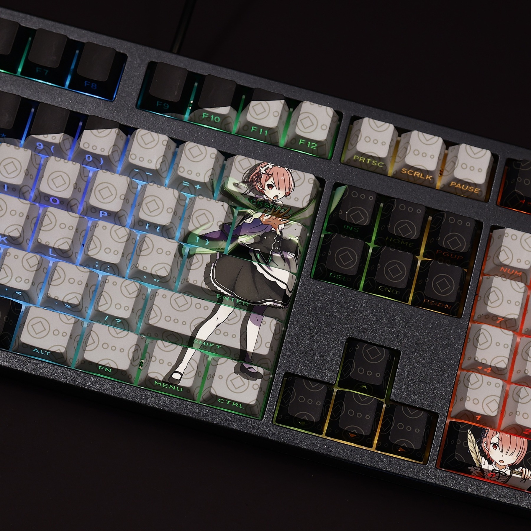 拉姆透光RGB108鍵標準配列衛星軸鍵帽