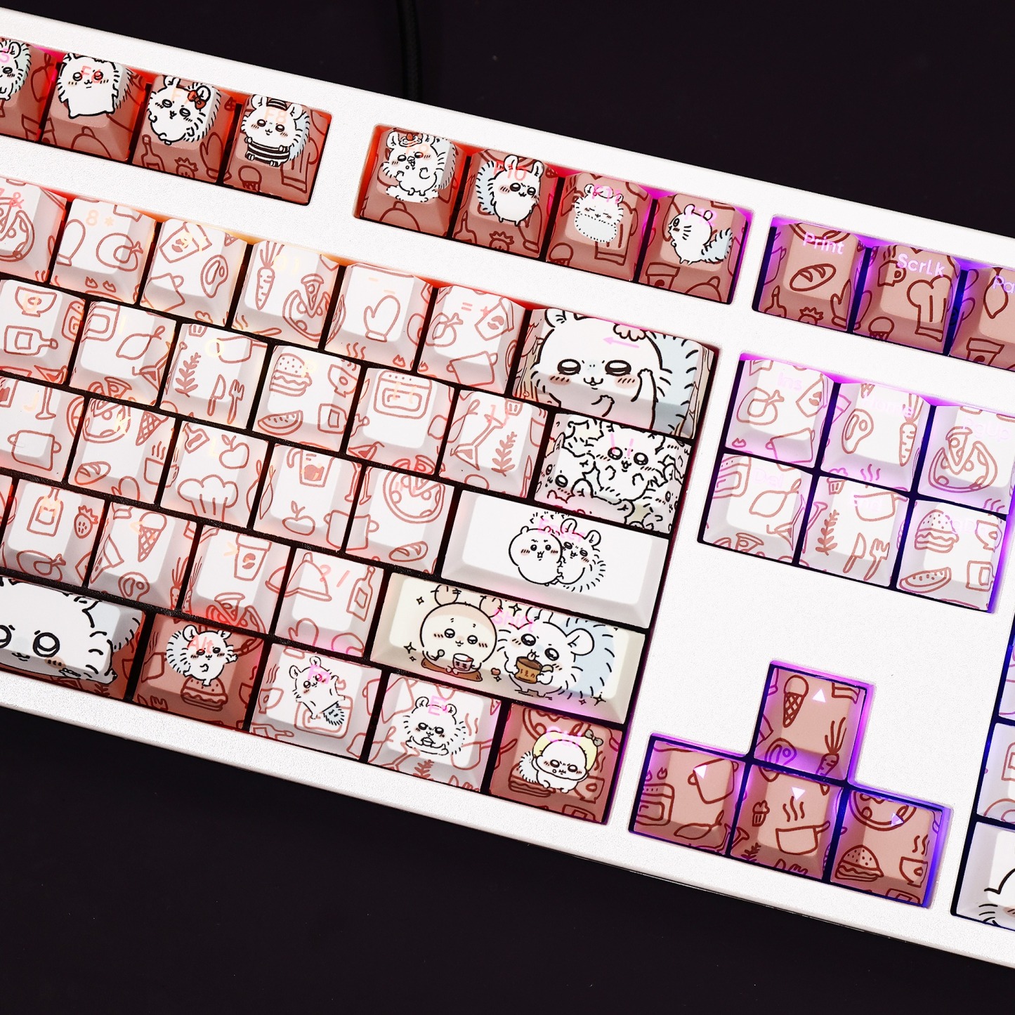Chiikawa透光RGB108鍵標準配列衛星軸鍵帽