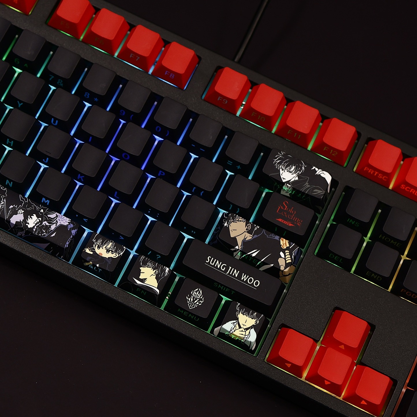 我獨自升級程肖宇透光RGB108鍵標準配列衛星軸鍵帽-ZUIHANG SHOP