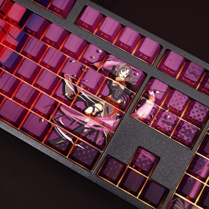 紺野木棉季透光RGB108鍵標準配列衛星軸鍵帽-ZUIHANG SHOP