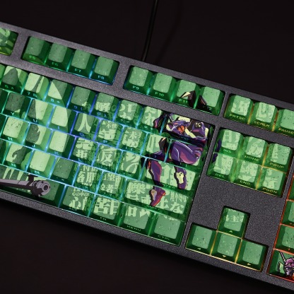 初號機新世紀福音戰士透光RGB108鍵標準配列衛星軸鍵帽-ZUIHANG SHOP