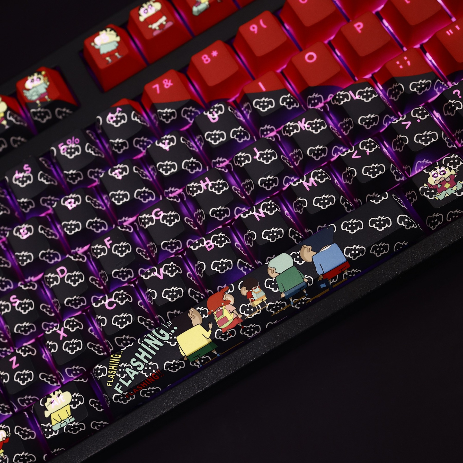 蠟筆小新透光RGB108鍵標準配列衛星軸鍵帽-ZUIHANG SHOP