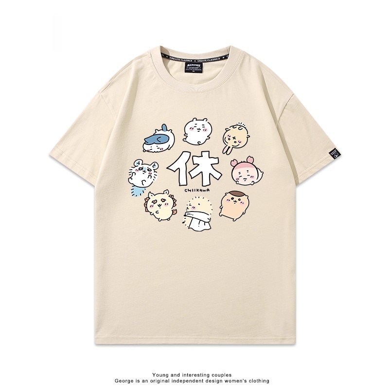 Chiikawa 2025親子情侶男女同款 印花短袖T恤-ZUIHANG SHOP