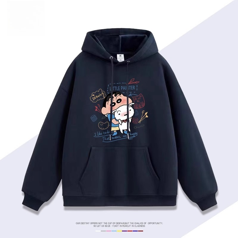 蠟筆小新 聯名衛衣2025秋冬新款 親子情侶裝連帽衛衣