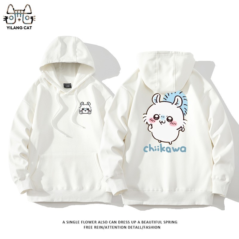 Chiikawa聯名衛衣2025秋冬新款親子情侶裝連帽衛衣