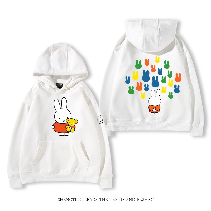 米菲聯名miffy兔 2025秋冬新款 親子情侶裝連帽衛衣