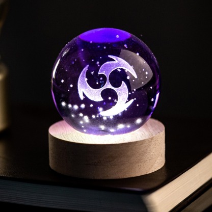 原神 神之眼水晶球 LED創意桌面擺件-ZUIHANG SHOP