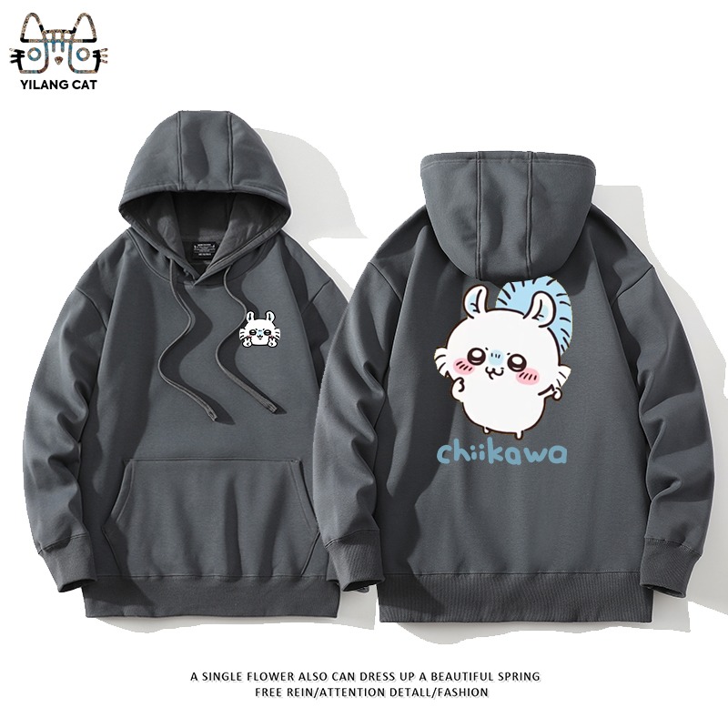 Chiikawa聯名衛衣2025秋冬新款親子情侶裝連帽衛衣