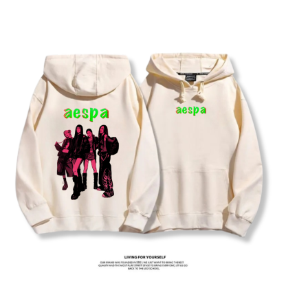 Aespa SYNK 2025秋冬新款 親子情侶男女連帽衛衣