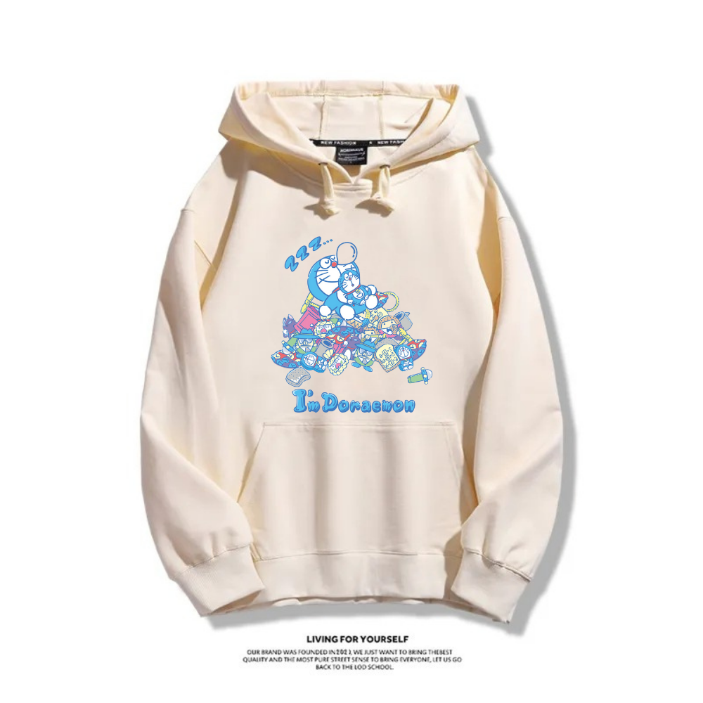 我是哆啦A夢 2025秋冬新款 親子情侶裝連帽衛衣