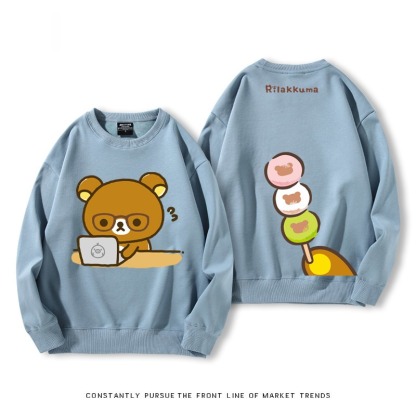 日系拉拉熊 秋冬新款 親子情侶裝圓領長袖