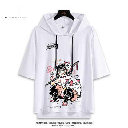 鬼滅之刃 連帽短袖T恤-ZUIHANG SHOP