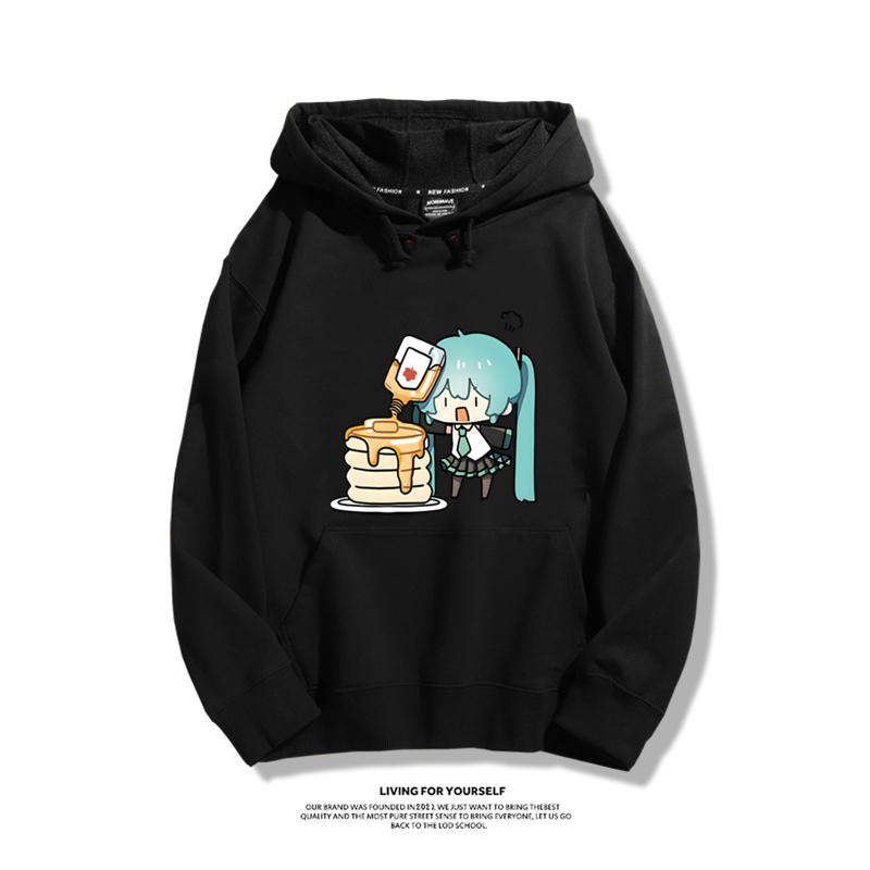 初音未來 秋冬新款 親子情侶男女連帽衛衣