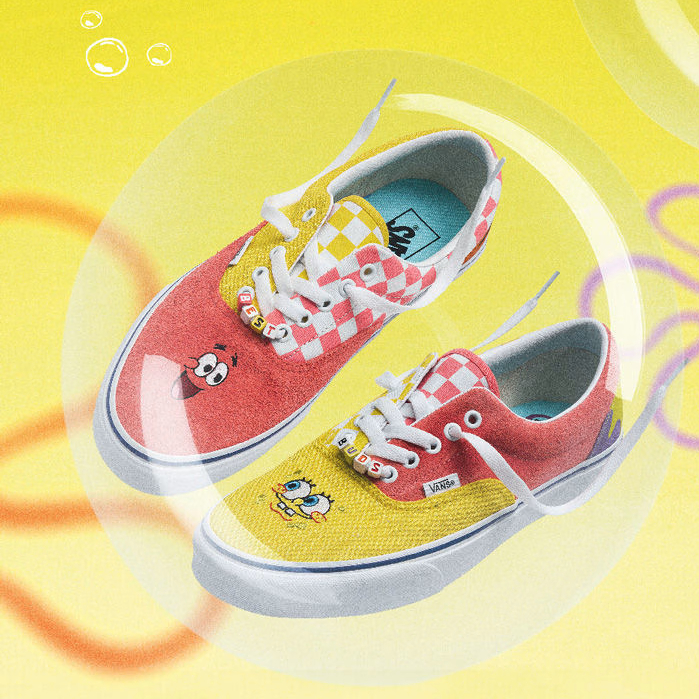 Vans X 海綿寶寶 ERA鴛鴦聯名款休閒滑板鞋
