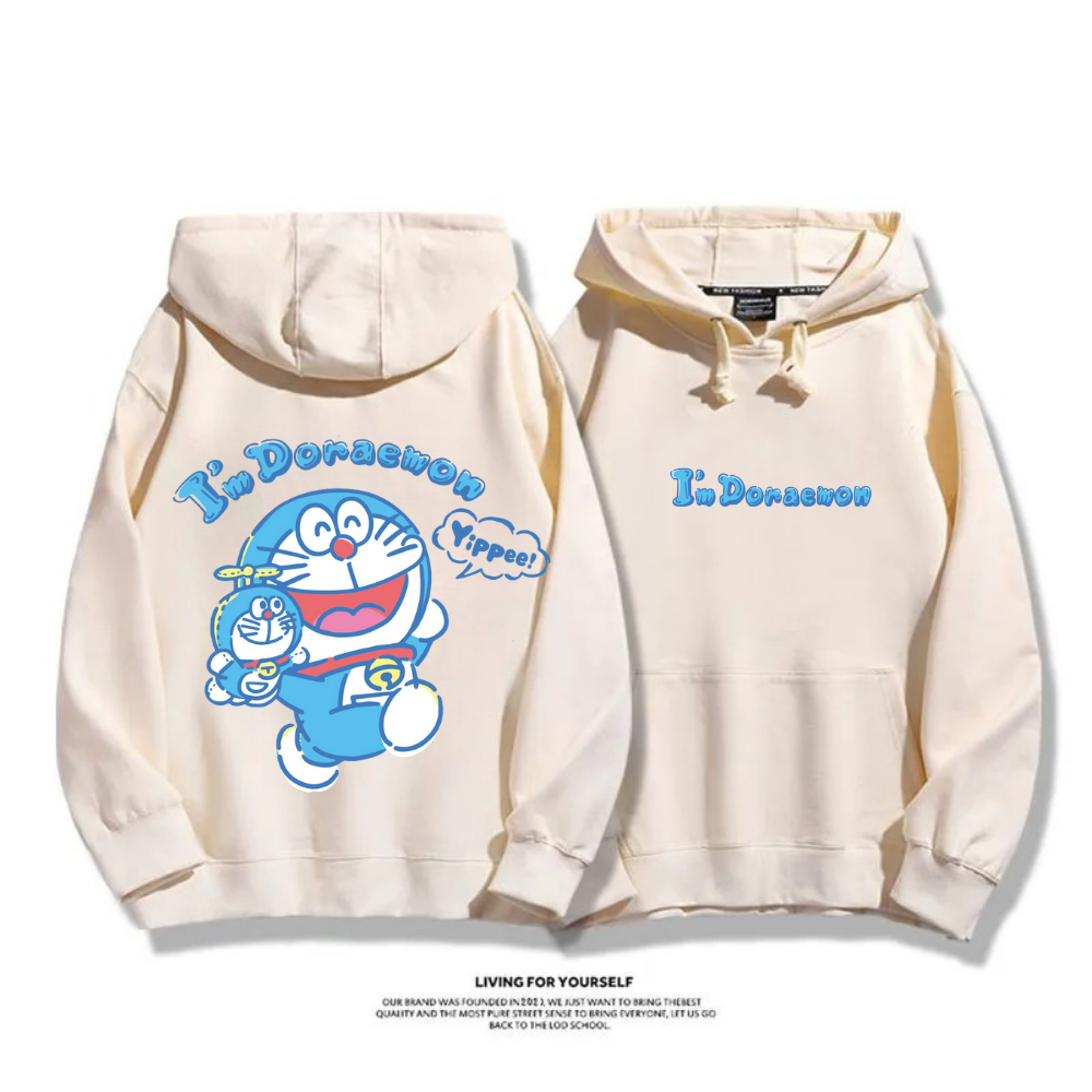 我是哆啦A夢 2025秋冬新款 親子情侶裝連帽衛衣
