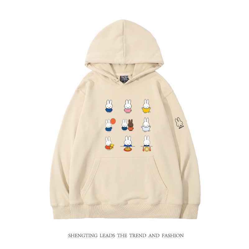 米菲聯名miffy兔 2025秋冬新款 親子情侶裝連帽衛衣