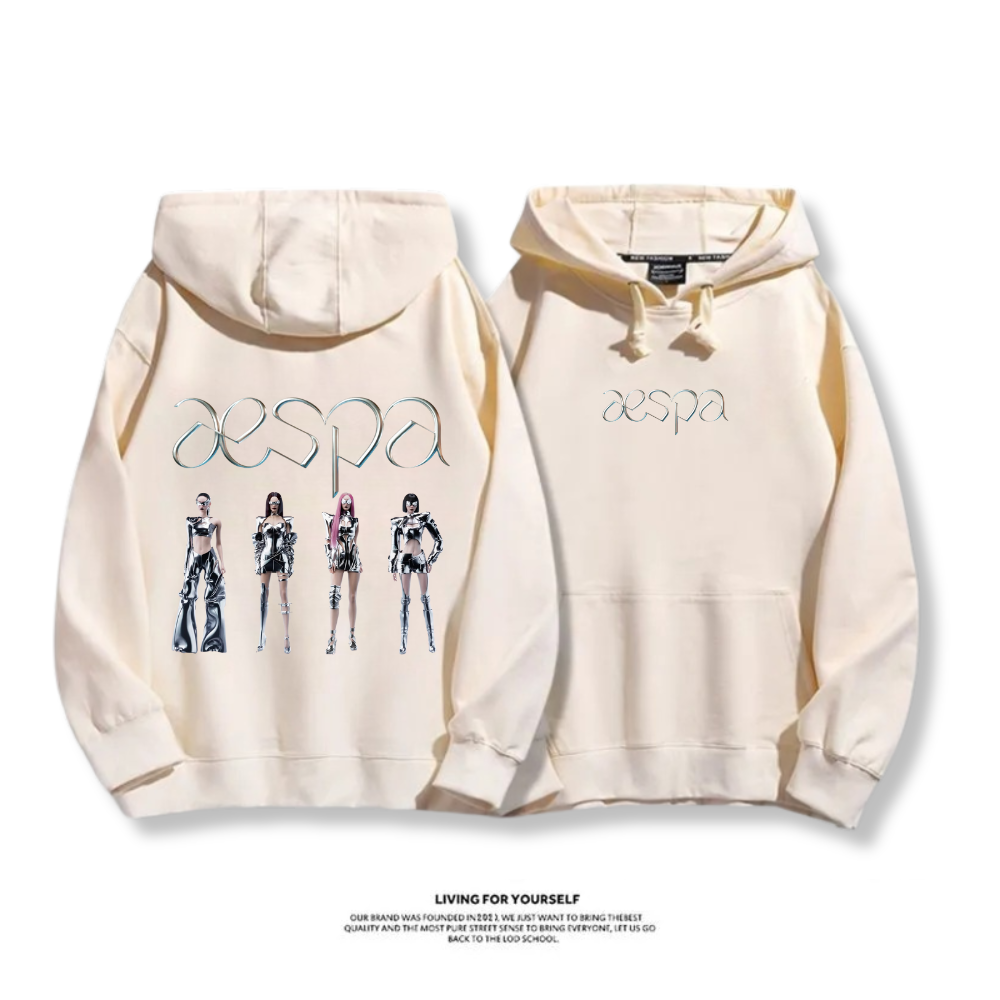 Aespa SYNK 2025秋冬新款 親子情侶男女連帽衛衣