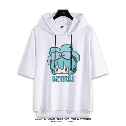 初音未來 連帽短袖T恤-ZUIHANG SHOP