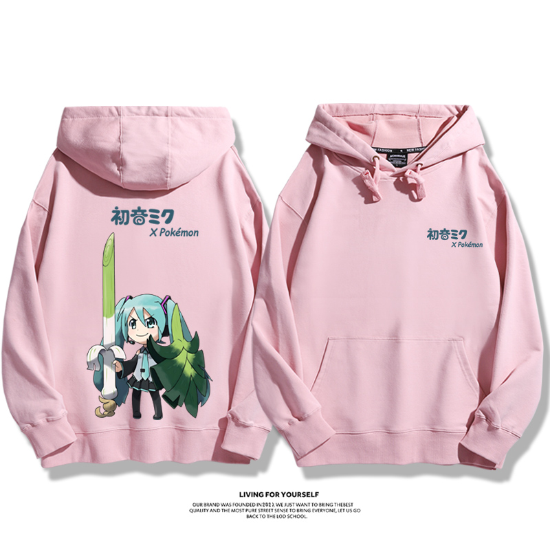 初音未來聯名鵝鴨殺新款 親子情侶男女款連帽衛衣-ZUIHANG SHOP
