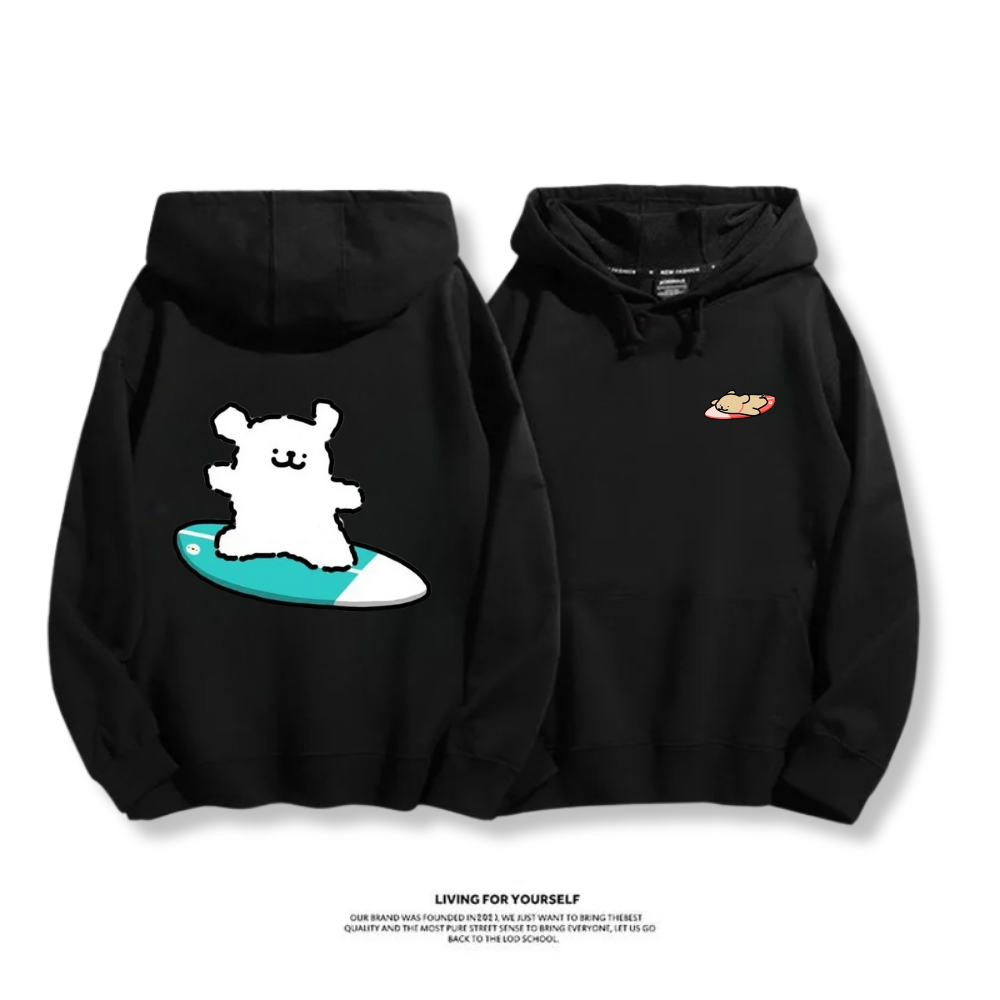 線條小狗 2025秋冬新款 親子情侶男女連帽衛衣