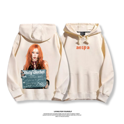 Aespa SYNK 2025秋冬新款 親子情侶男女連帽衛衣
