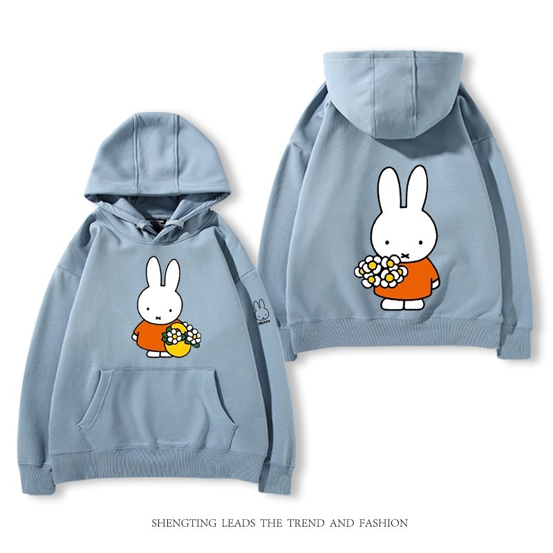 米菲聯名miffy兔 2025秋冬新款 親子情侶裝連帽衛衣