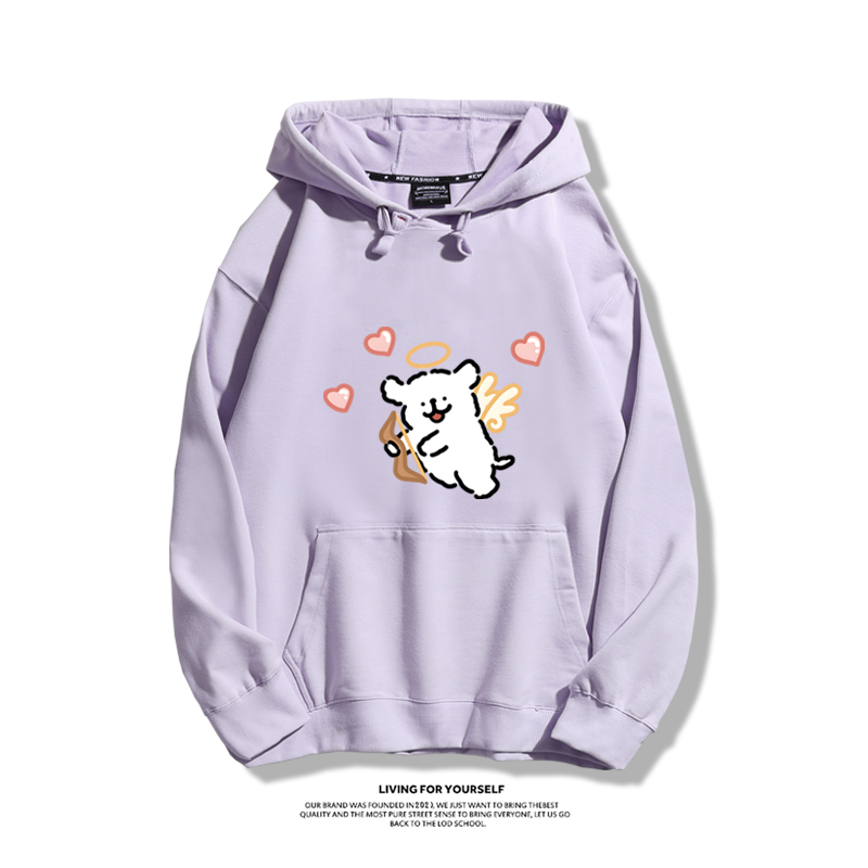 線條小狗新款 親子情侶男女款連帽衛衣-ZUIHANG SHOP