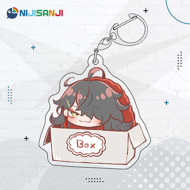 Luxiem彩虹社全員同人週邊 NIJISANJI EN 雙面夾層鑰匙扣掛件吧唧