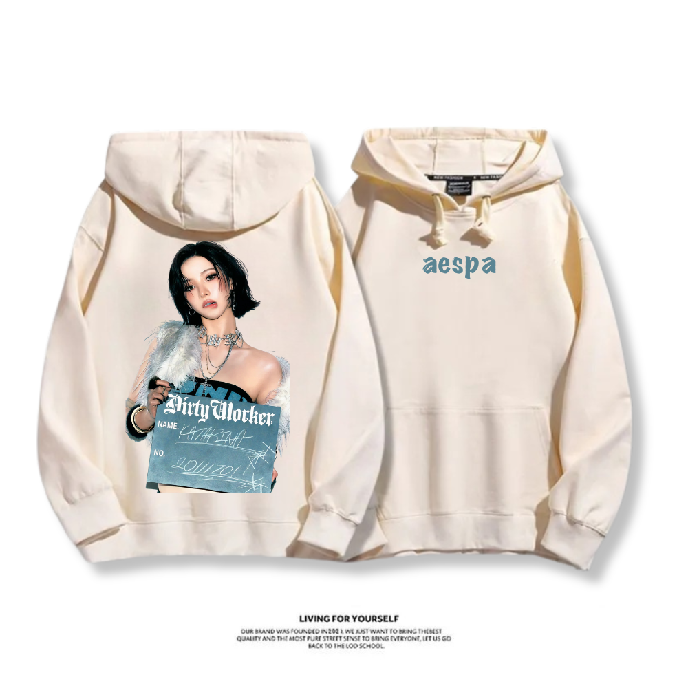 Aespa SYNK 2025秋冬新款 親子情侶男女連帽衛衣