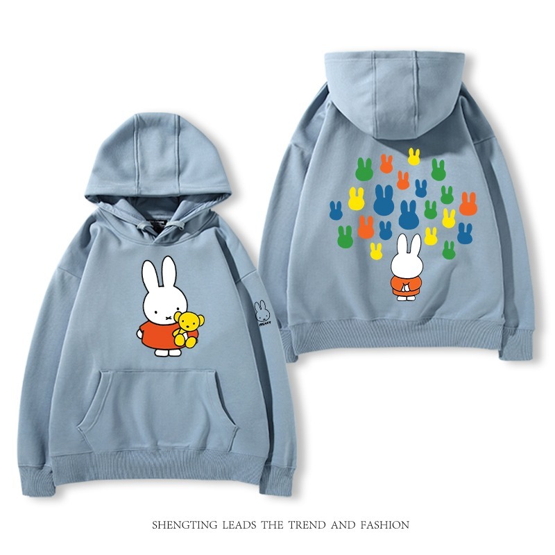 米菲聯名miffy兔 2025秋冬新款 親子情侶裝連帽衛衣