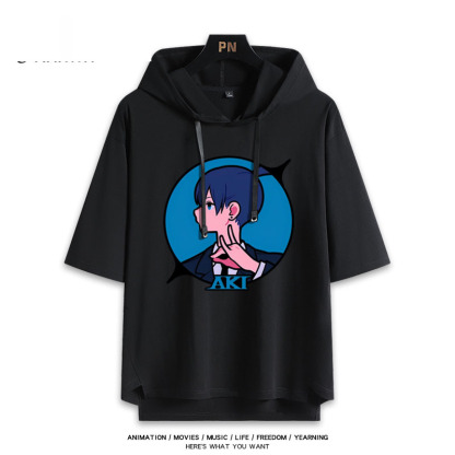 鏈鋸人新款 親子情侶男女連帽短袖T恤-ZUIHANG SHOP