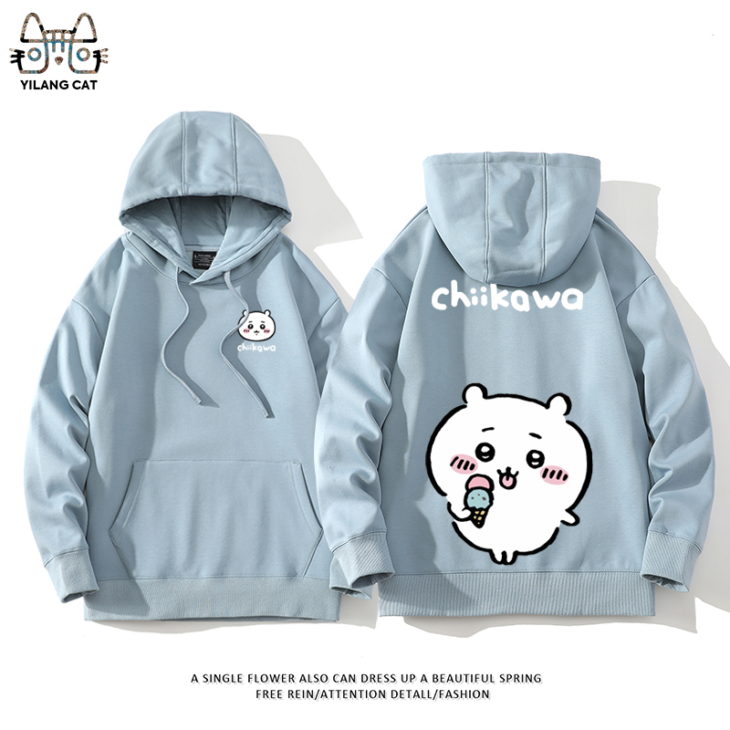 Chiikawa聯名衛衣2025秋冬新款親子情侶裝連帽衛衣