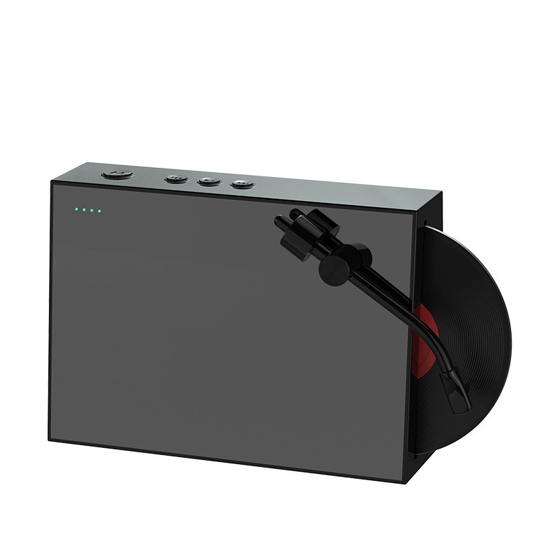 覆古唱片無線藍牙喇叭 互動大屏K歌帶話筒-ZUIHANG SHOP