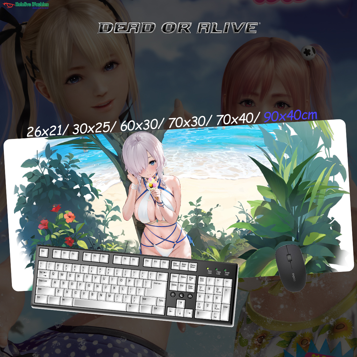 生死格鬥系列 超大鎖邊主題桌墊 布質滑鼠墊