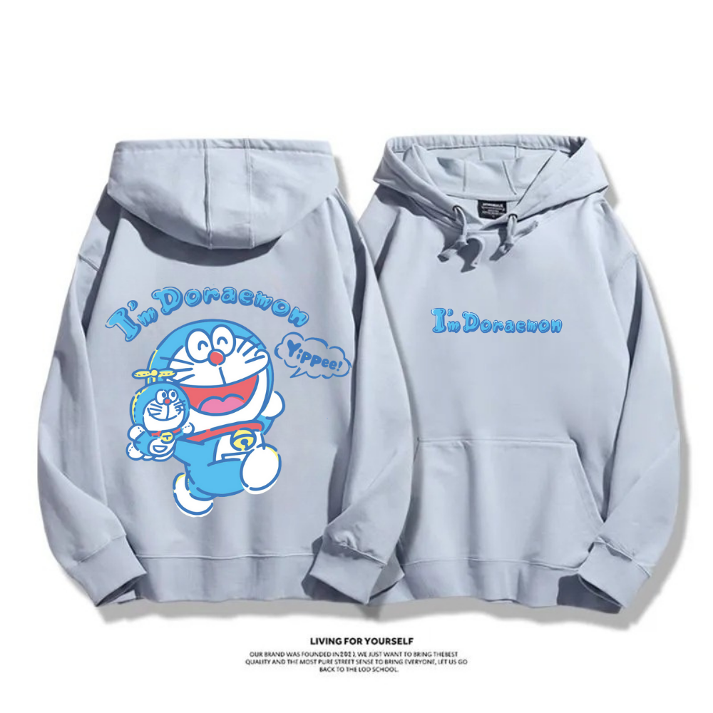 我是哆啦A夢 2025秋冬新款 親子情侶裝連帽衛衣