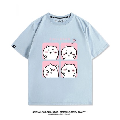 Chiikawa 2025親子情侶男女同款 印花短袖T恤