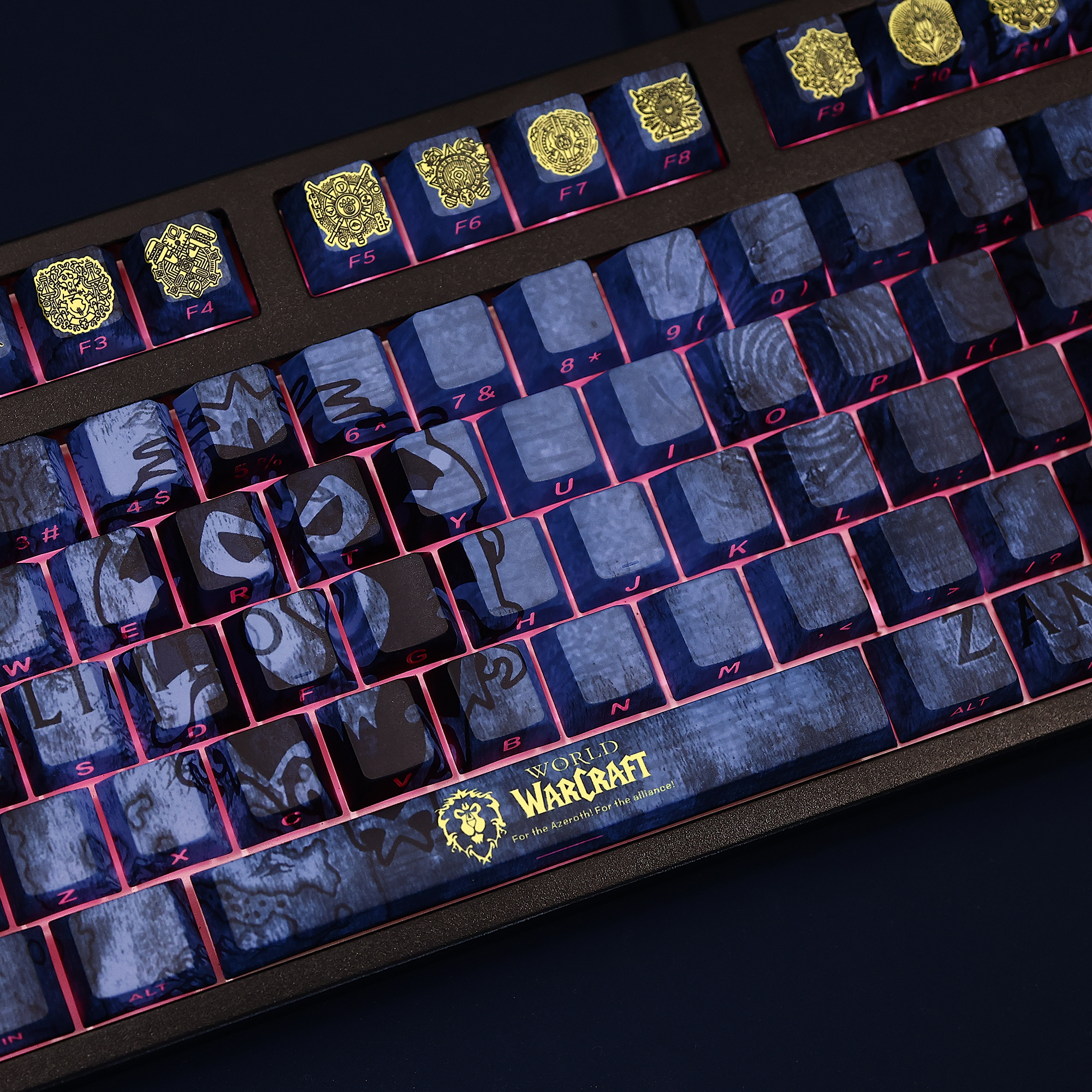 魔獸世界WOW聯盟透光RGB108鍵標準配列衛星軸鍵帽-ZUIHANG SHOP