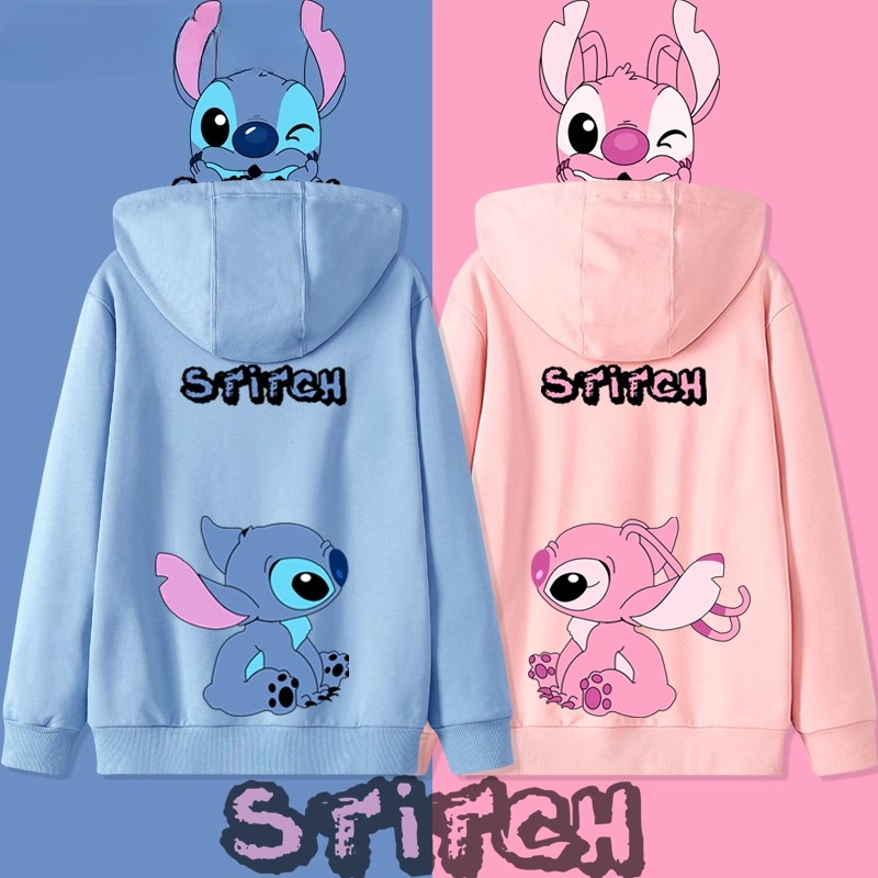 史迪奇 2025秋冬新款 親子情侶裝連帽衛衣