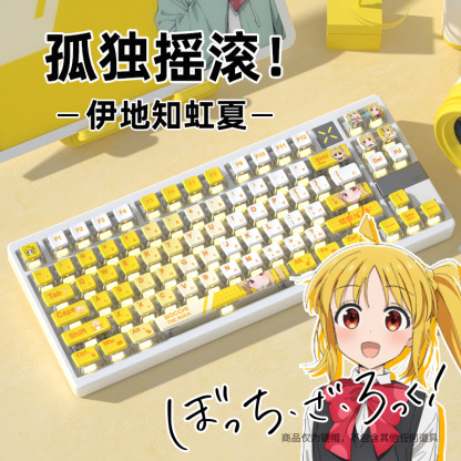 孤獨搖滾伊地知虹夏四面透布丁鍵帽PBT熱昇華配美加獅woot-ZUIHANG SHOP