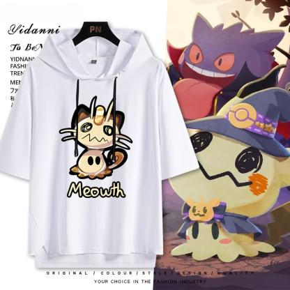 寶可夢新款 親子情侶男女款連帽短袖T恤-ZUIHANG SHOP