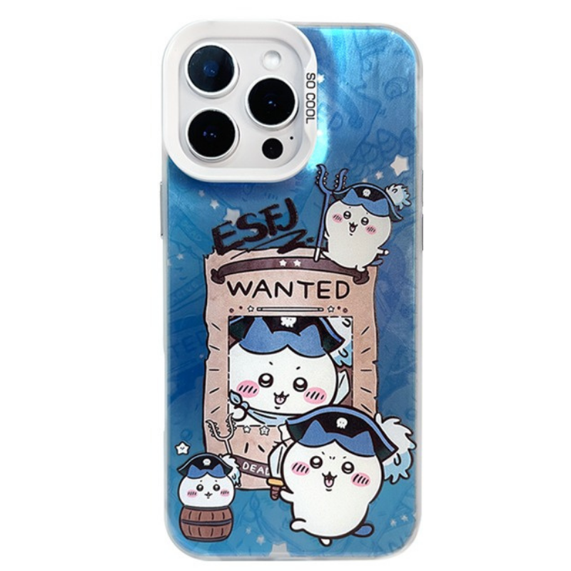 Chiikawa彩銀線條漸變防摔手機殼