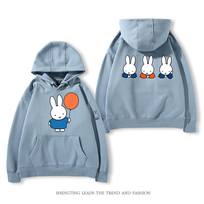 米菲聯名miffy兔 2025秋冬新款 親子情侶裝連帽衛衣