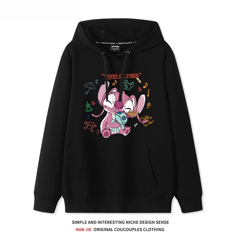 史迪仔 聯名衛衣2025秋冬新款 親子情侶裝連帽衛衣