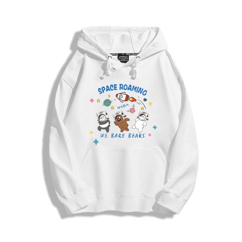 咱們三只裸熊聯名nasa新款 親子情侶男女款連帽衛衣-ZUIHANG SHOP