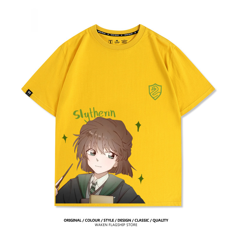 哈利波特 x 灰原哀 2025親子情侶男女同款 印花短袖T恤