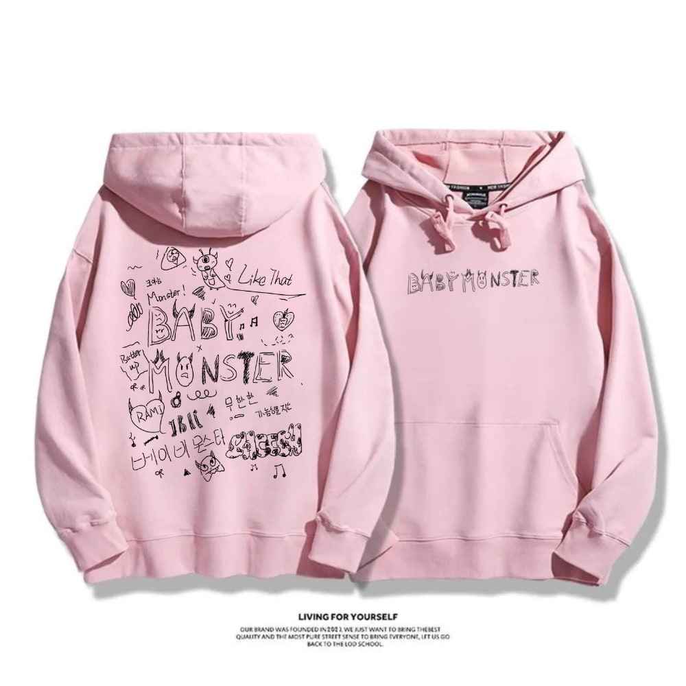 BABYMONSTER 2025秋冬新款 親子情侶男女連帽衛衣